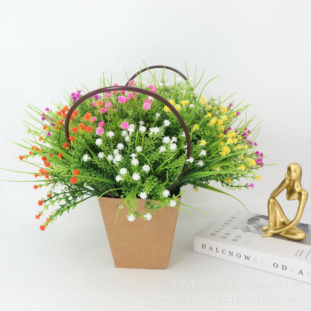 Flores Gypsophila colorido Simulação Artificial Falso Flor Casamento Decoração De Casa MT1112-6