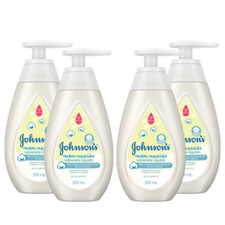 Kit Sabonete Líquido Johnson's Baby Corpo e Cabeça 200ml c/4 unidades em Oferta na Shopee