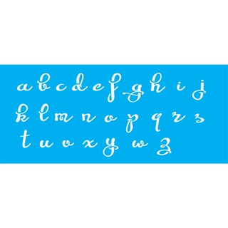 Stencil Alfabeto Minusculo Cursivo - Molde Vazado - Estêncil - Tamanho 30x15 cm em Oferta na Shopee