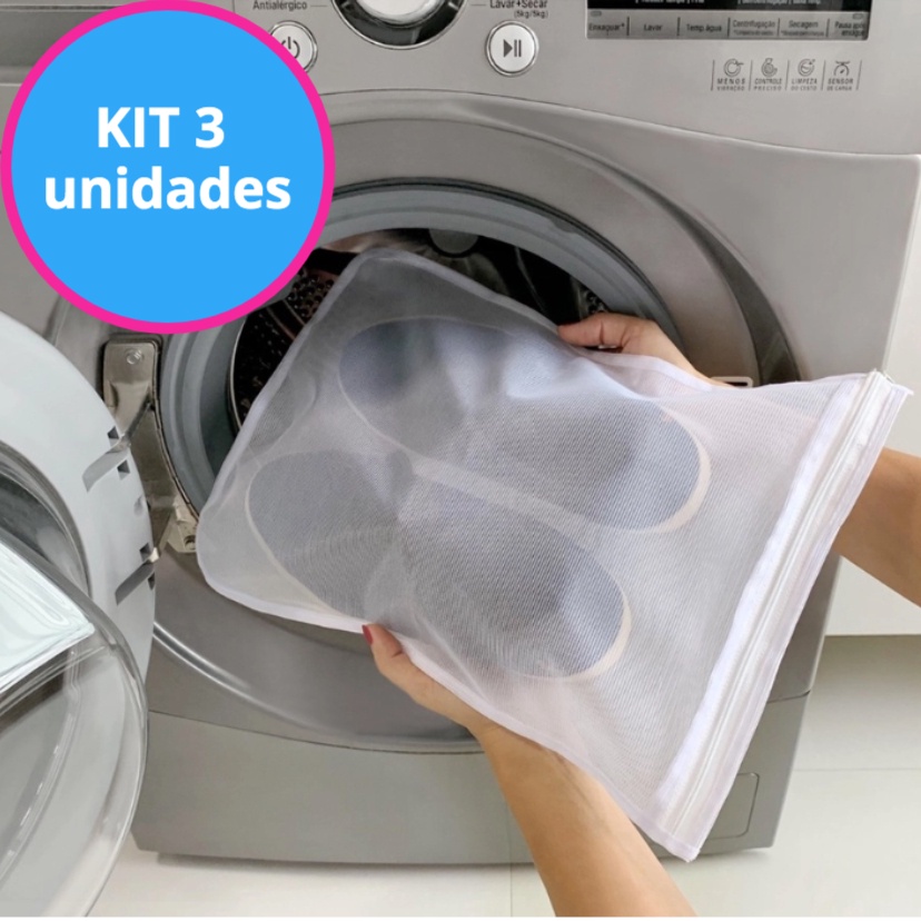 KIT com 3 Sacos Lava Fácil para Lavar Calçados em Oferta na Shopee