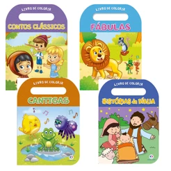 Kit Livros Infantis Coleção Colorir com Alça
