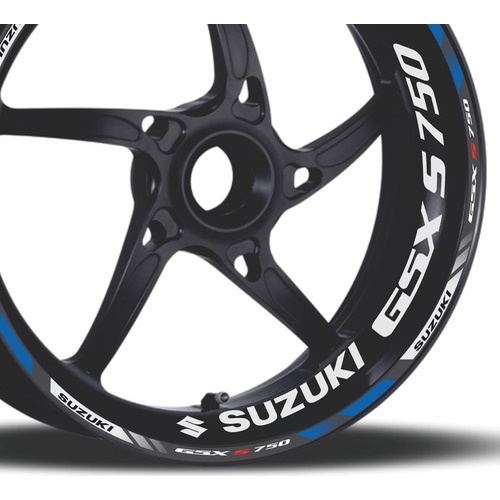 Friso + Adesivo Refletivo Roda D5 Moto Suzuki Gsx S 750