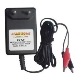 Carregador 6v 800mah Com Garra Jacaré