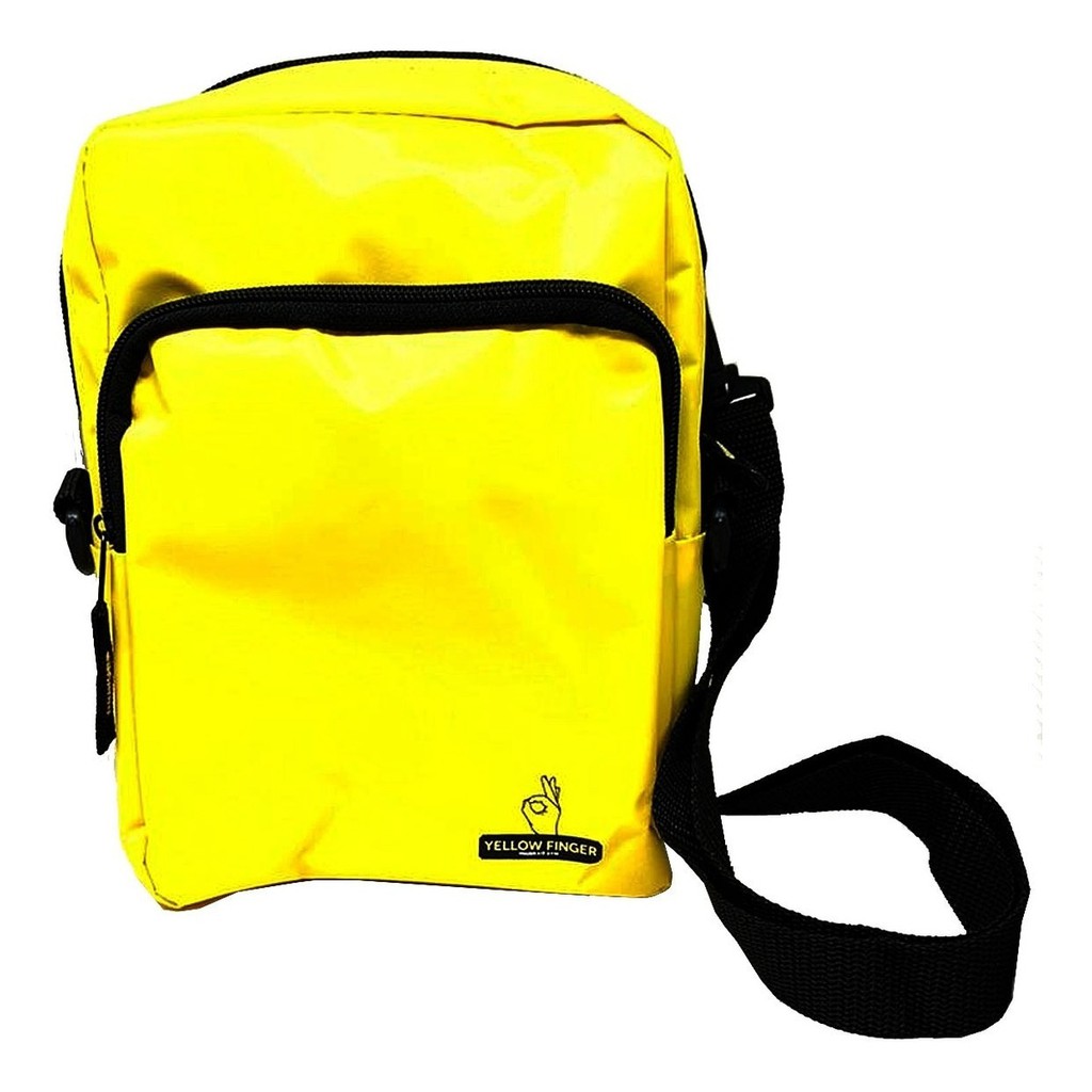 Mochila Bolsa Shoulder Bag Yellow Finger Amarela Com Divisórias Com