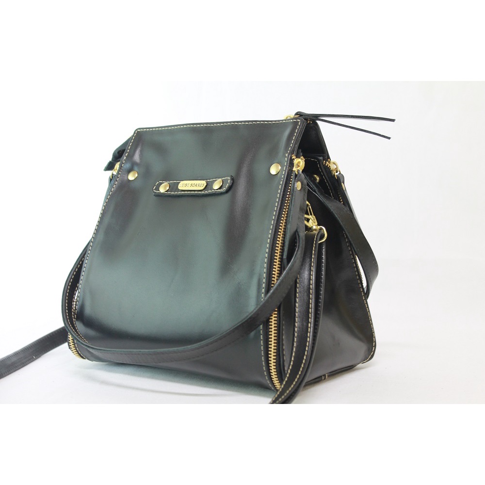 Bolsa Feminina Em Couro 100% Bovino Legítimo Transversal 076