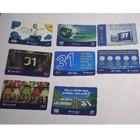 cartão  de orelhão usados sem carga usado 31