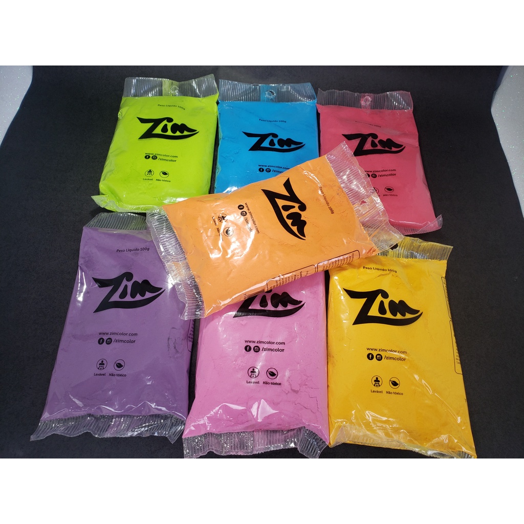 Pó Colorido ZIM COLOR - 1 Unidade 100g | Shopee Brasil