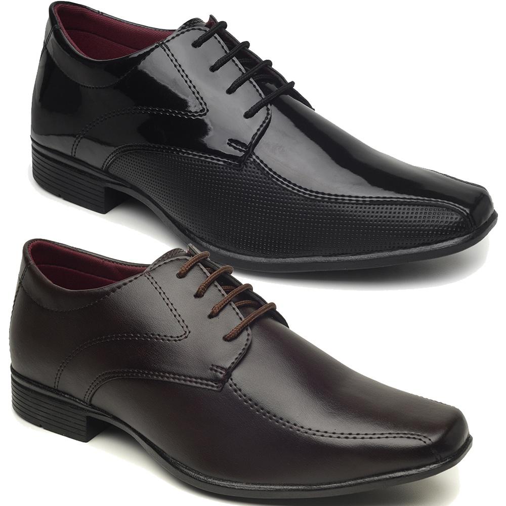 Kit 2 Pares Sapato Social Masculino Preto E Café Modelo Amarrar