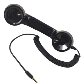 Monofone Pop Phone Retro Fone Ouvido Preto P2 Vintage Telefone Smartphone Tablet Computador Celular