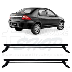 Rack Teto Roca Bagageiros Prisma 07 08 09 10 11 12 4pt 1179