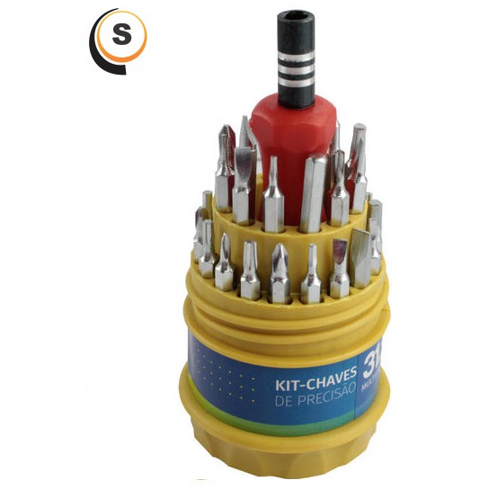 Kit de Chaves de Precisão 31 em 1 Fenda Torx Philips Conserto Celular Tablet Notebook Knup KP-AA023