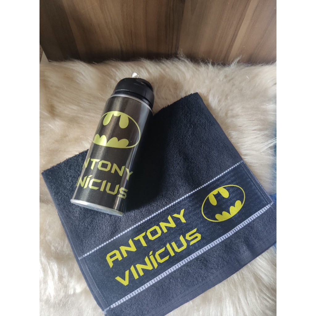 GARRAFINHA PERSONALIZADA COM NOME HERÓIS