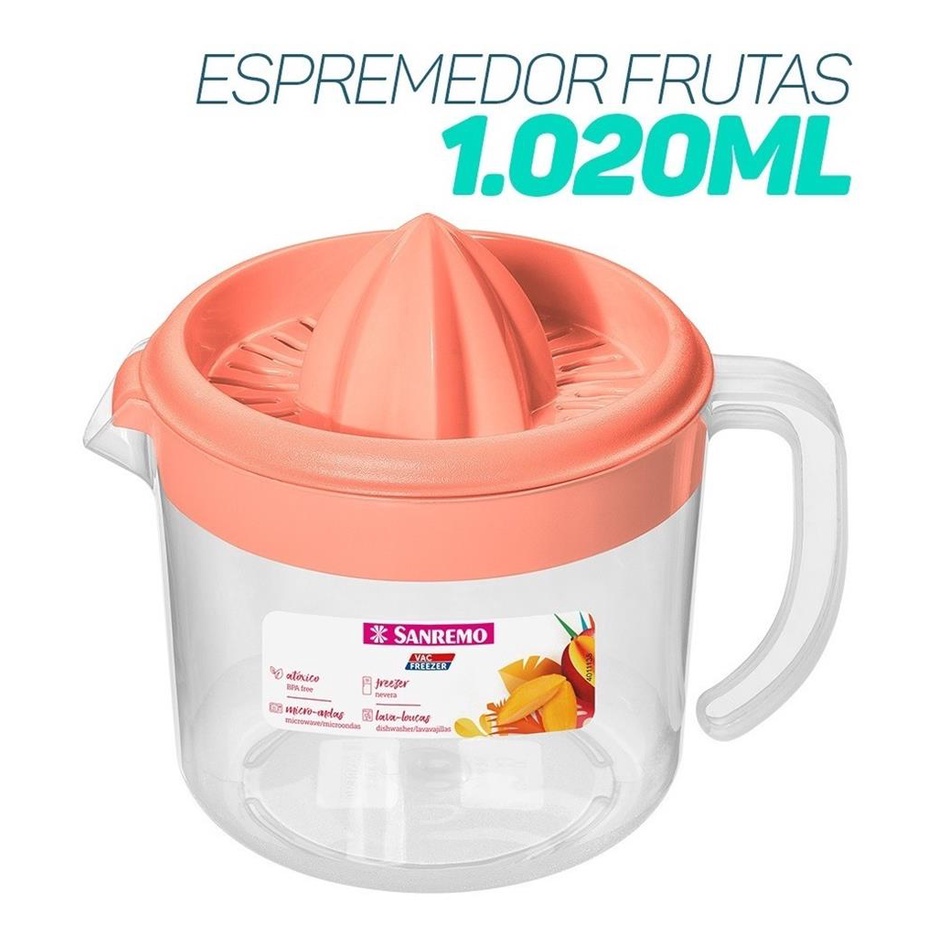 Espremedor De Laranja Manual De Suco Laranja Limão Prático - Plastico 1,02 L