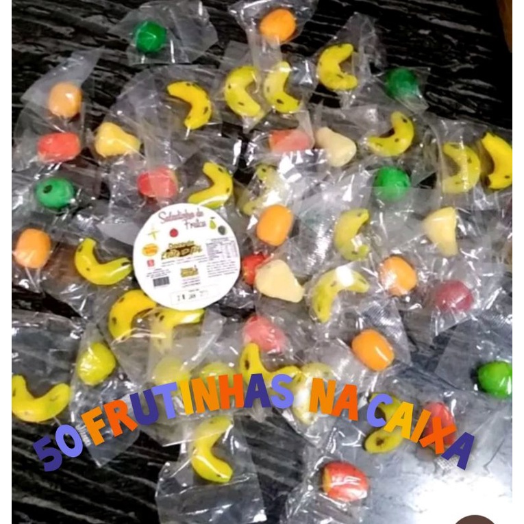 50 frutinhas de leite em pó ninho saborizadas NA CAIXA.