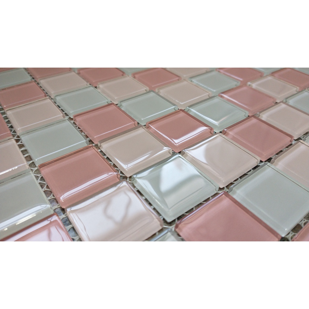 Pastilha de vidro brilhante 30x30 cm 4mm Mescla RX 400
