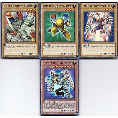Carta Jogo  Yugioh Valkyrion The Magnet Warrior + Alpha + Beta + Gamma Card Game