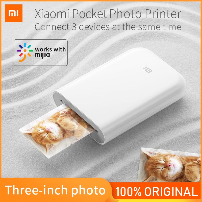 Xiaomi Mijia AR Impressora De Bolso 300dpi Mini Portátil Para Viagem Fotográfica Festa Câmera DIY Share 500mAh Imagem