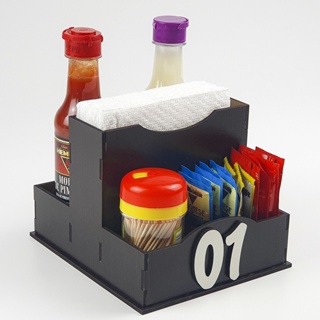 Porta Guardanapo Mdf laqueado 10 unidades com numeral Restaurante Bares Lanchonete em Oferta na Shopee