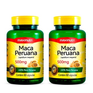 Kit 02 Maca Peruana 100% Maca 500mg 60 Capsulas Maxinutri