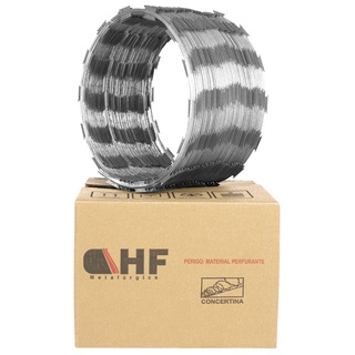 Cerca concertina simples galvanizada 45cm 10 metros - Cod 15