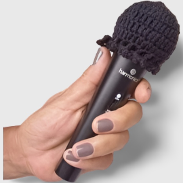 6 Unidades de Capinhas de crochê para microfones (Cores Aleatórios)