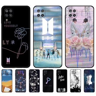 Capa De Silicone tpu Flexível Preta BTS FAKE LOVE YOURSELF Para Samsung Galaxy A22 4G 5G A22S A42 5G A12