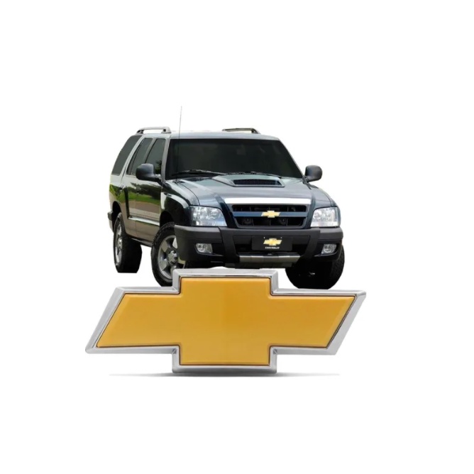 Emblema Grade Gravata Dourada Blazer S10 2009 2010 2011 Novo