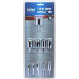 Kit Serra Copo Diamantada Com 10 Peças P/ Vidros Mármores 6mm Á 32mm - Berg