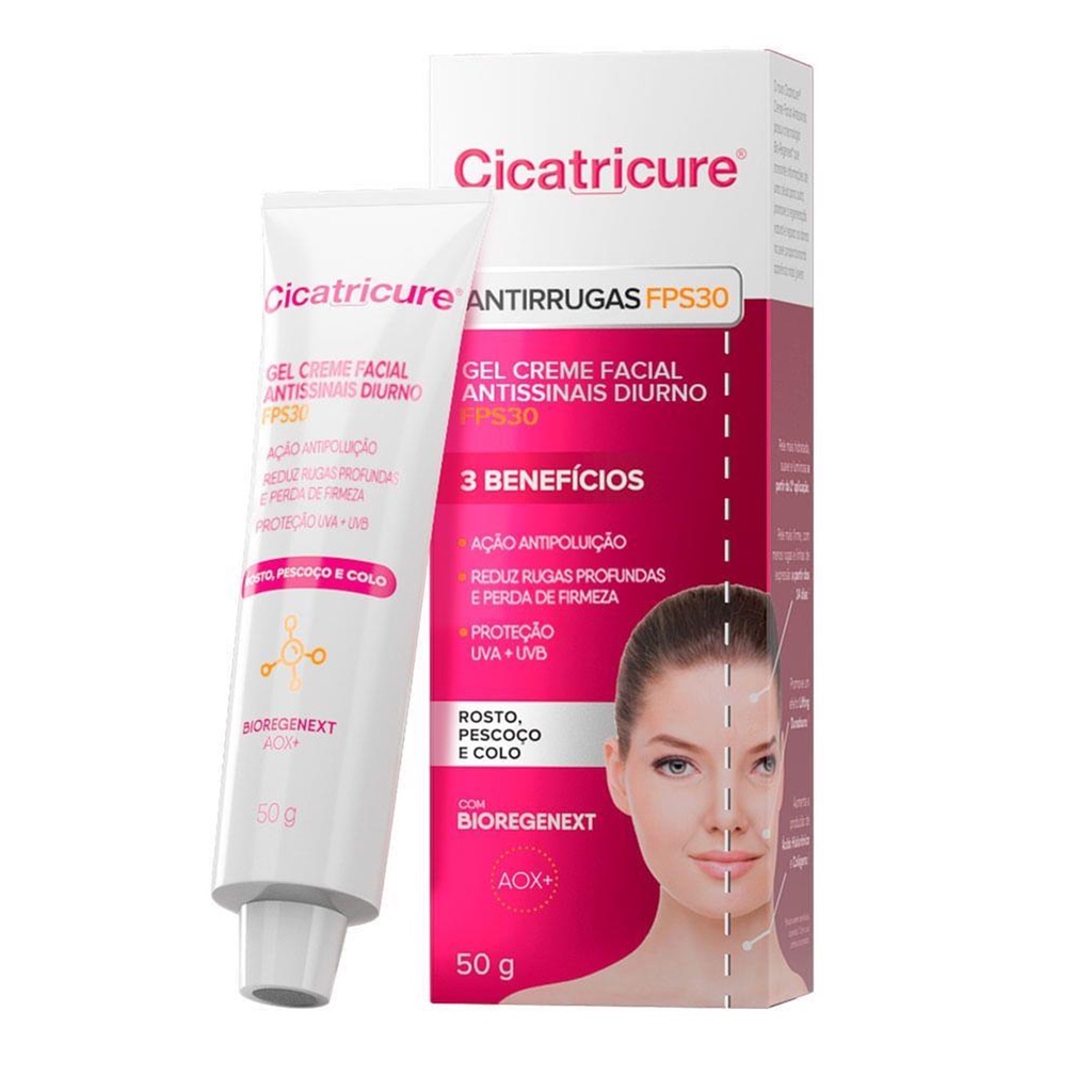 Creme Facial Antissinais Antirrugas FPS30 Cicatricure 50g | Shopee Brasil