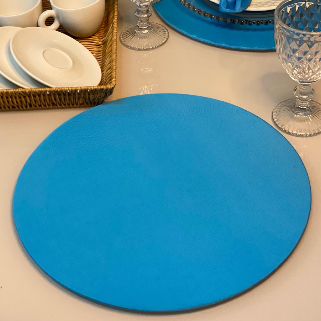 Capas de Sousplat 35cm Cor Lisa Azul Turquesa Marinho Tiffany