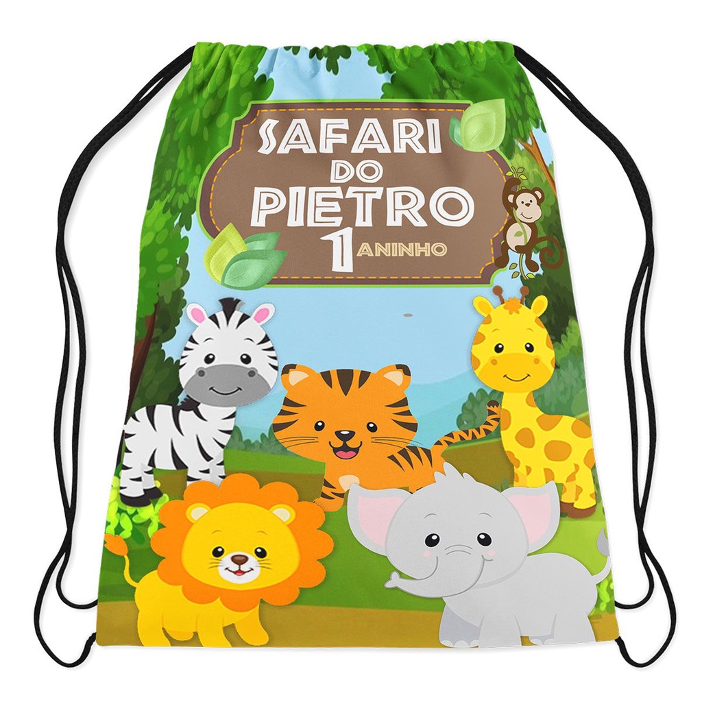 Qualquer Tema Kit com 10 Sacolinhas/Mochilinhas Surpresa Personalizada (Informar o tema no chat)