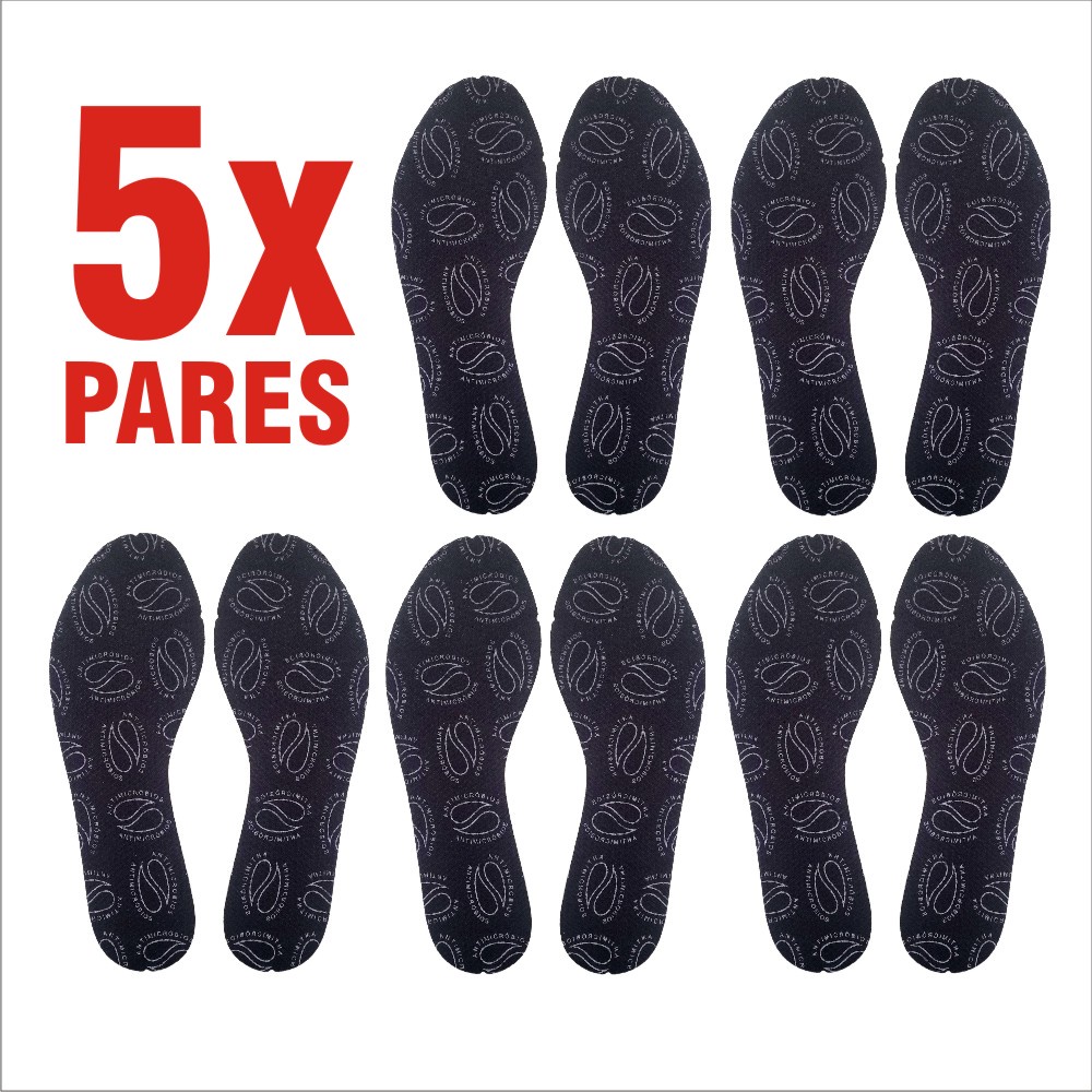 KIT PALMILHA CONFORTÁVEL ANTI ODOR Tam.: 33 Ao 45 = 5 PARES