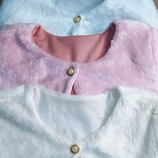 Bolero Infantil Menina Pelo Plush Festa Luxo Sem Gola 1 ao 4