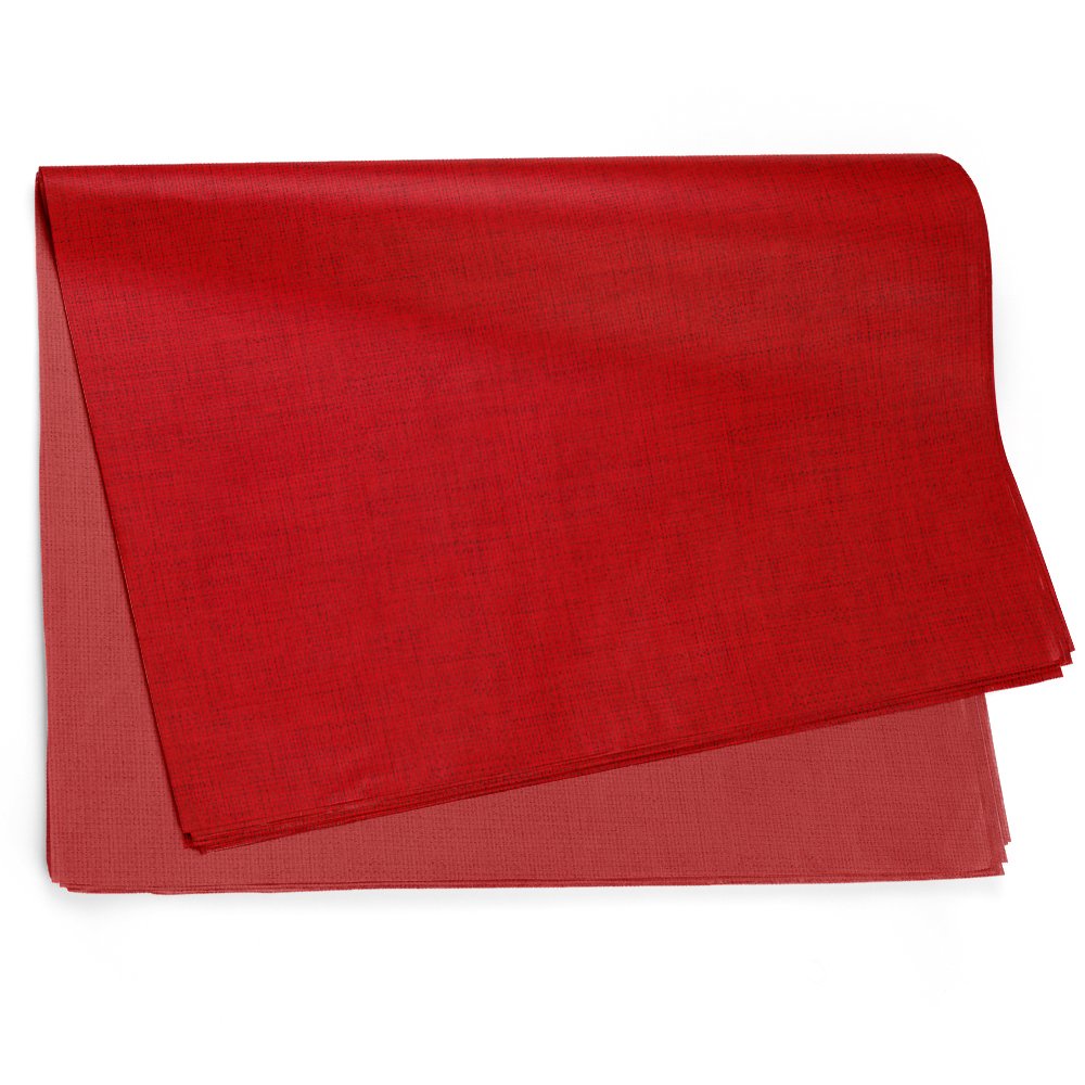 Poli Sujinho Estampa Linho Vermelho para Decoração 49,0 x 69,0cm, Floral Atlanta - 10/20/50 folhas.