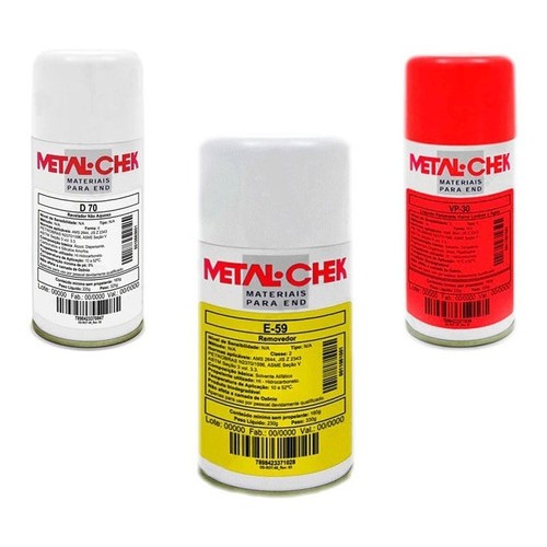 Kit Revelador+penetrante+removedor Metal-check  D70,vp30 E59 em Oferta na Shopee