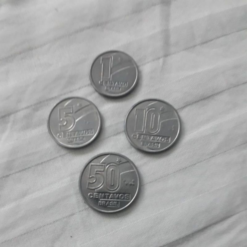 Moedas colecionador - Série centavos 1989 - 1 - 5 - 10 - 50 centavos