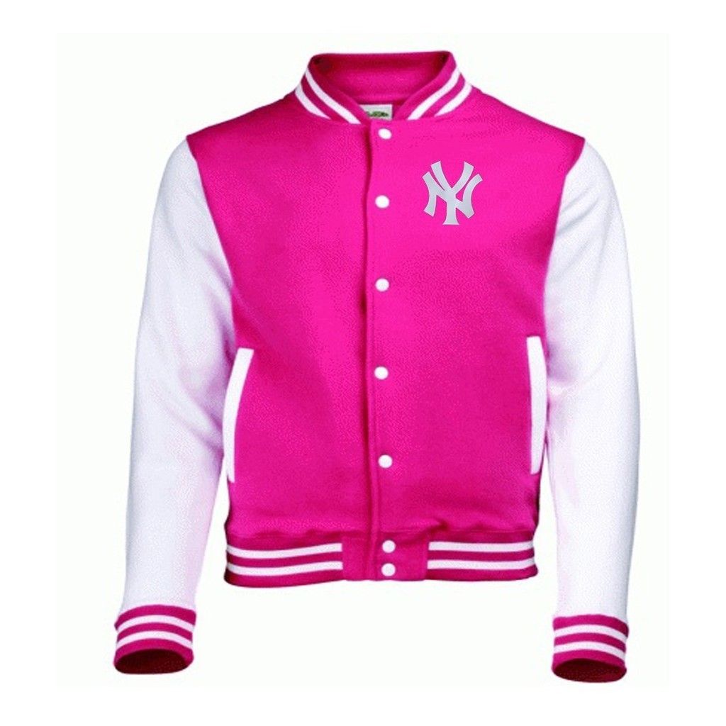 Jaqueta Girls College Americana New York Bordado, Algodão