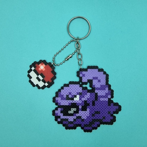 Chaveiro/ Ímã/ Pin/ Bottom Muk - Pokémon - Pixel Art/ Pixel Arte/ Perler Beads