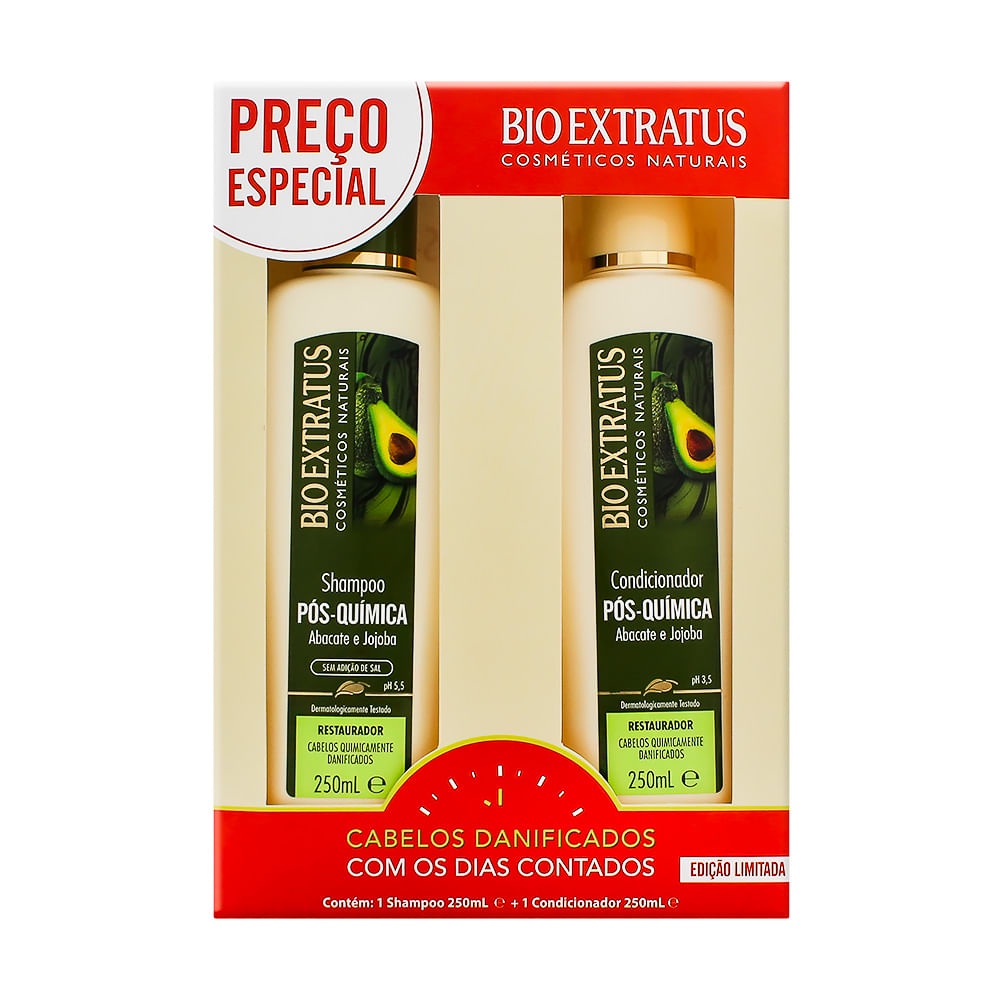 Kit Shampoo+condicionador Bio Extratus Pos Quimica Abacate E Jojoba