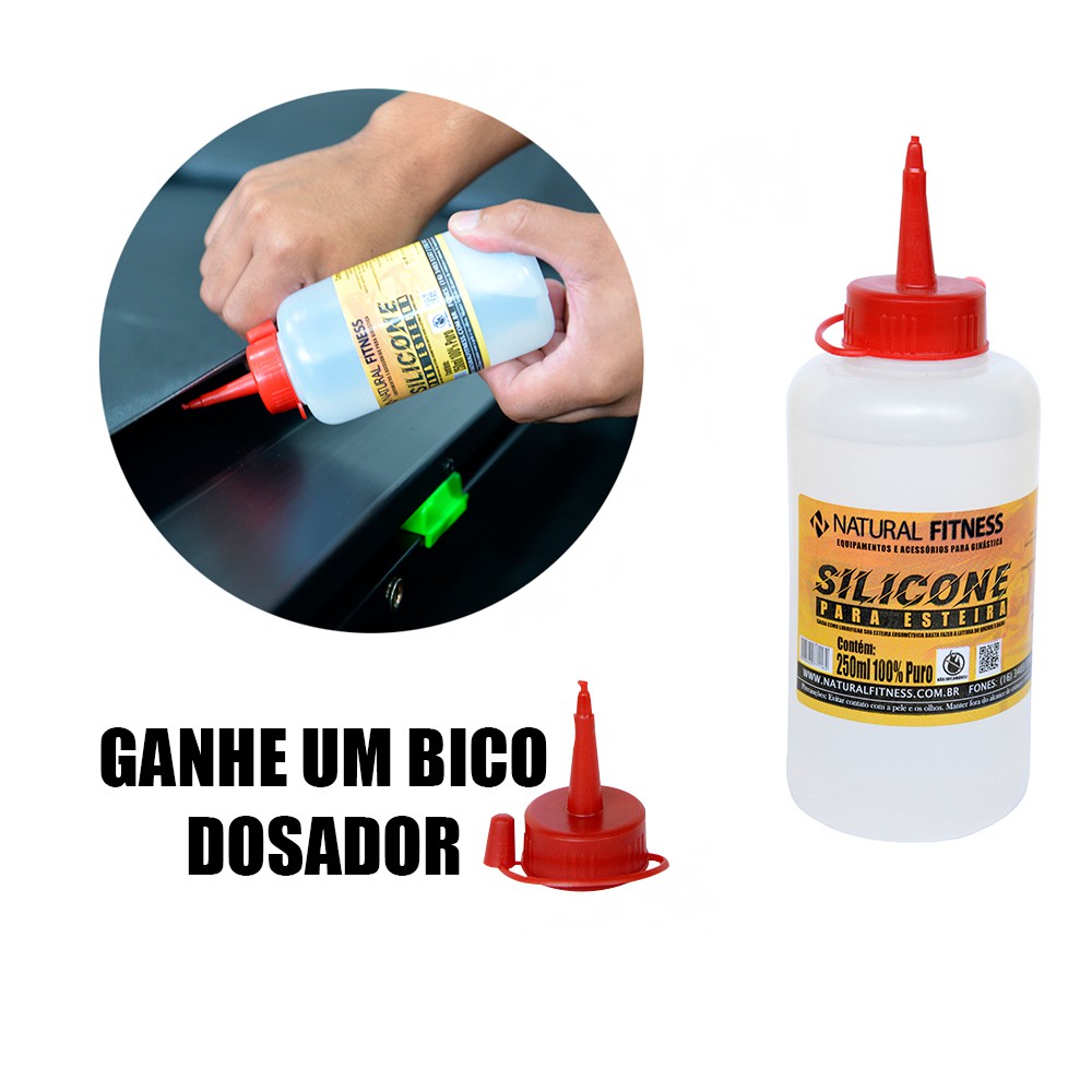Silicone para Esteira Lubrificante Liquido Ergometrica 250 ml Bico Dosador Limpeza Automotiva Carro