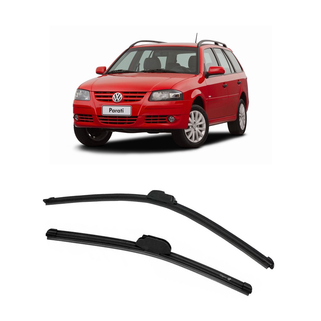 Kit Palheta VW Parati G4 GIV 2005 a 2010 Limpador Parabrisa Silicone