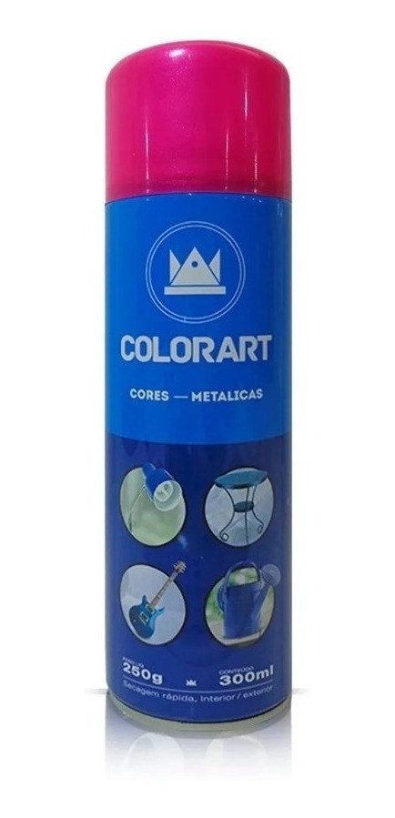 Tinta Spray Rosa Metalico Colorart 300ml