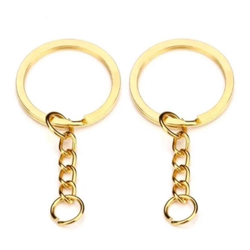 25 Argolas Para Chaveiro + Elo Dourado 25mm em Oferta na Shopee