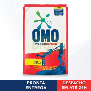 OMO Lavagem Perfeita Sabão Líquido refil Econômico 900ml