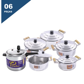 Jogo de Panelas MSR 5 Peças + Panela de Pressão 4.5L Panelux