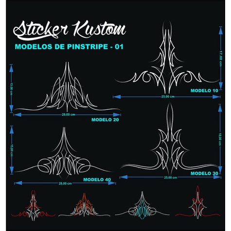 Adesivo Sticker Listras Pinstripe Kultura Kustom Pinstriping