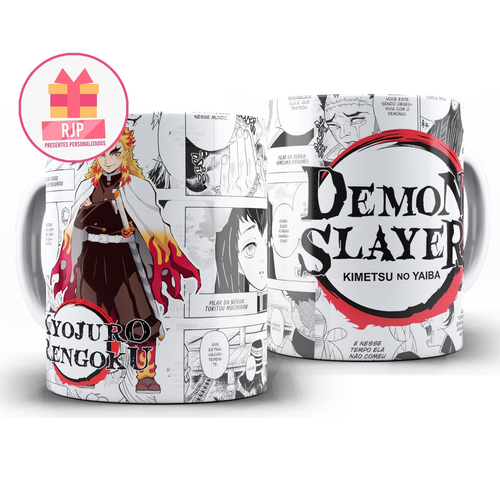 Caneca Anime Manga - Demon Slayer Kimetsu no Yaiba - Kyojuro Rengoku