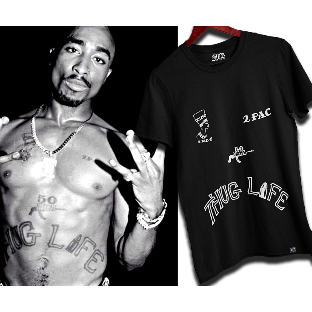 Camiseta Tupac Shakur thug life hip hop 2pac gangsta rap