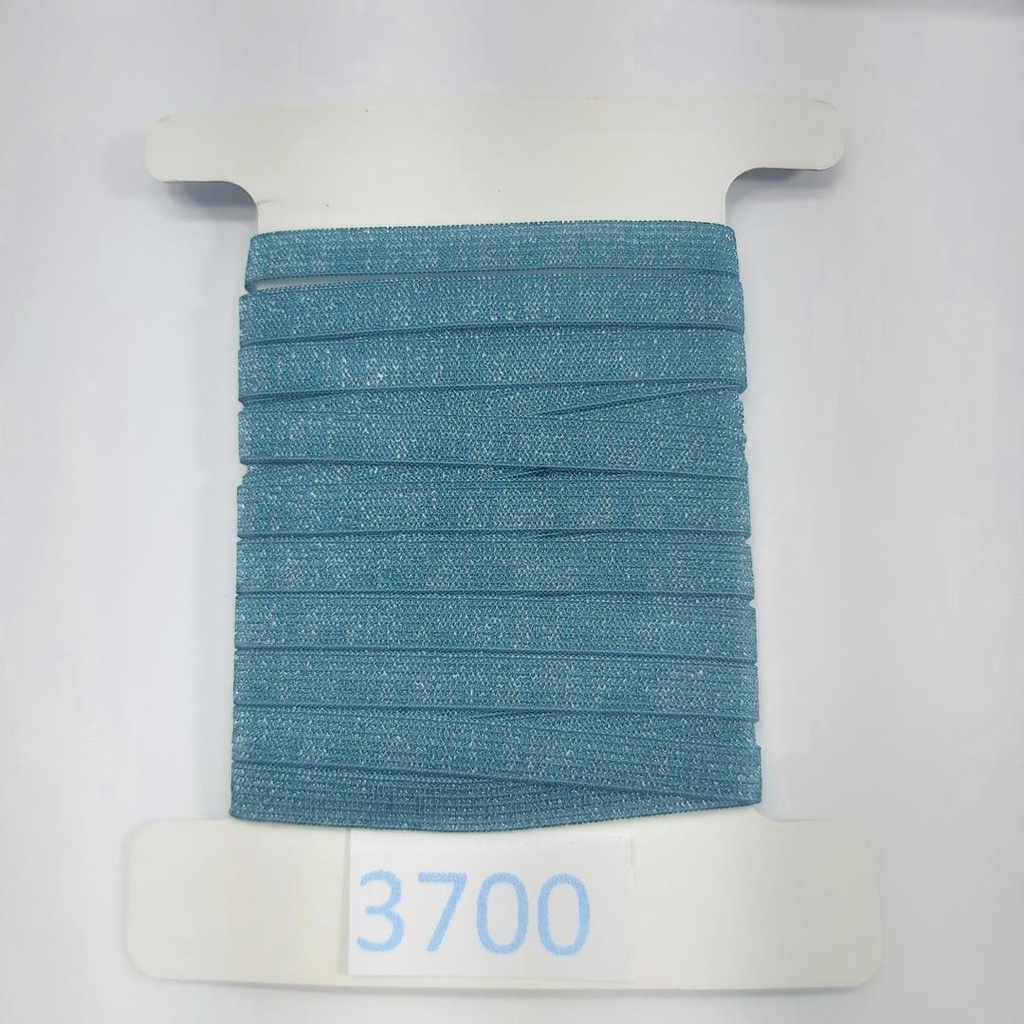 10 metros Elástico Lurex Especial 7mm Azul Turqueza 3700 010 284A30