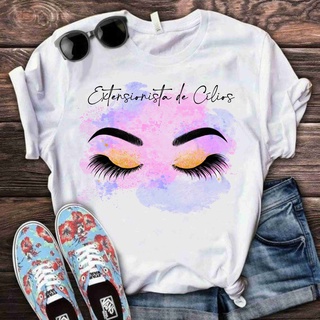 Blusa T-shit Feminina Extensionista de Cílios